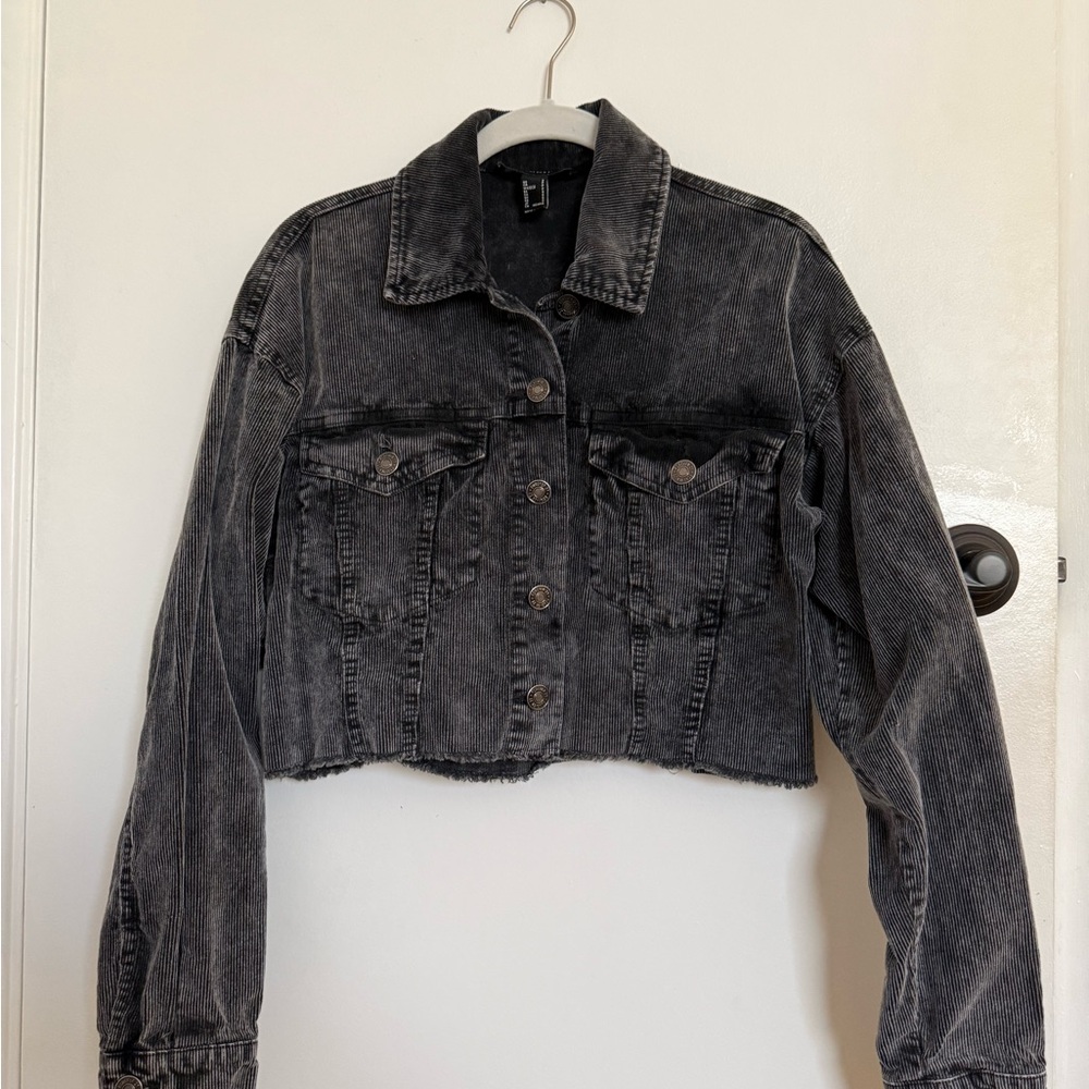 Forever 21 charcoal corduroy jacket